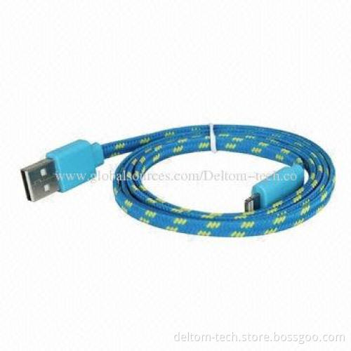 Braided 8-pin to USB Charger Data Sync Cable for iPhone 5/5s/5c